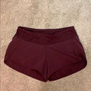 Lululemon speed shorts